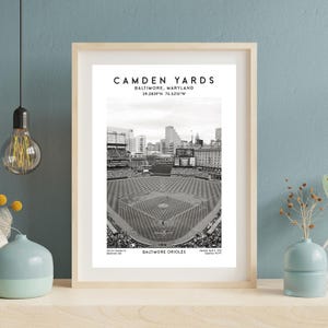 Oriole Park at Camden Yards Poster – Orioles Baseball Stadium Wall Art Print