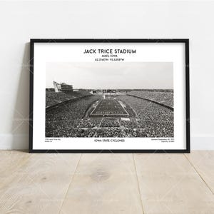 Jack Trice Stadium Poster – Iowa Football Stadium Wall Art Print