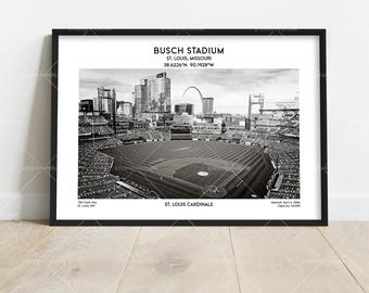 Busch Stadium Poster Print – Cardinals Baseball Stadium Wall Decor