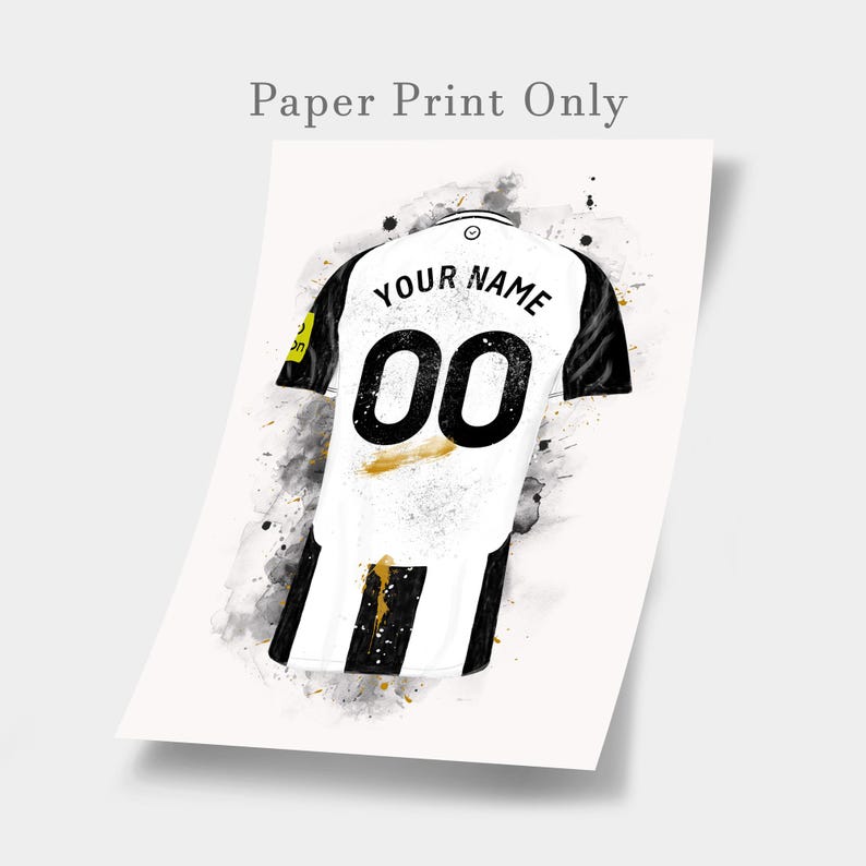 Customisable football family artwork in black and white colours, perfect gift for football-loving dads