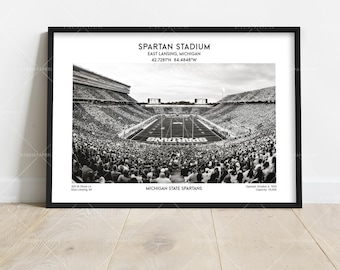 Spartan Stadium Wall Art Print – Michigan Football Poster for Fans