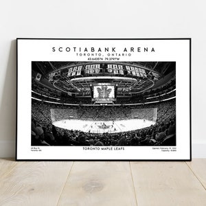 Scotiabank Arena Posterdruck, Toronto Hockeystadien Wandkunst, NHL Dekor