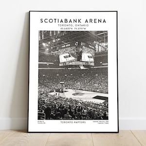 Scotiabank Arena poster, Toronto basketball stadium wall art print