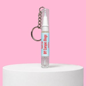 Profumo di festa fuori dal campus, portachiavi con olio per cuticole, regalo originale