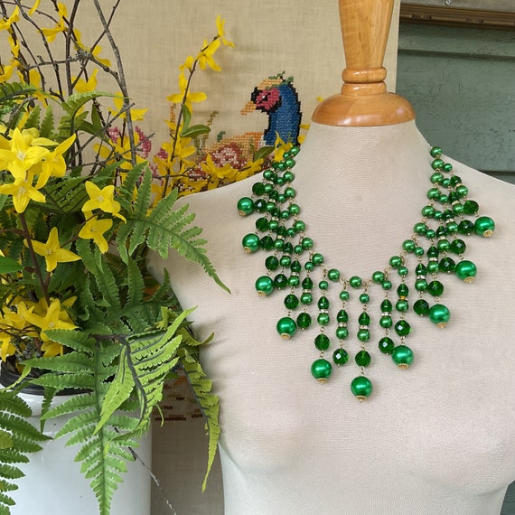 Emerald bib necklace deals