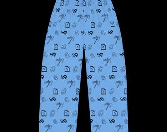Homestuck Breath Aspect Pajama Pants, Godtier Graphic Pajama Pants, Cosplay Pajama Pants, John Egbert, Troll Cosplay Homestuck