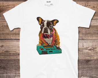DJ Frenchie Men's T-Shirt, French Bulldog, Bulldog Gifts, Dog T-Shirt, Bulldog Shirt Men, Gift for Him, Men Tee Shirt, Pet Lover Gift