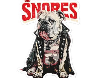 The Snores Sticker. Punk Rock Englische Bulldogge Aufkleber. Niedlicher Vinyl-Hundeaufkleber, der perfekt für Hundeliebhaber ist,