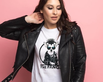 The Fangs &quot;Chi Chi Cool&quot; Chihuahua Punk Rock T-Shirt. Super Soft Tee that&#39;s perfect for Dog Lovers.