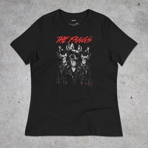 The Fangs Night Yappers Women&#39;s Relaxed T-Shirt, Chihuahua, Dog Mom, Chihuahua Shirt, Chihuahua Lover Tee, Chihuahua Owner Gift T-shirt