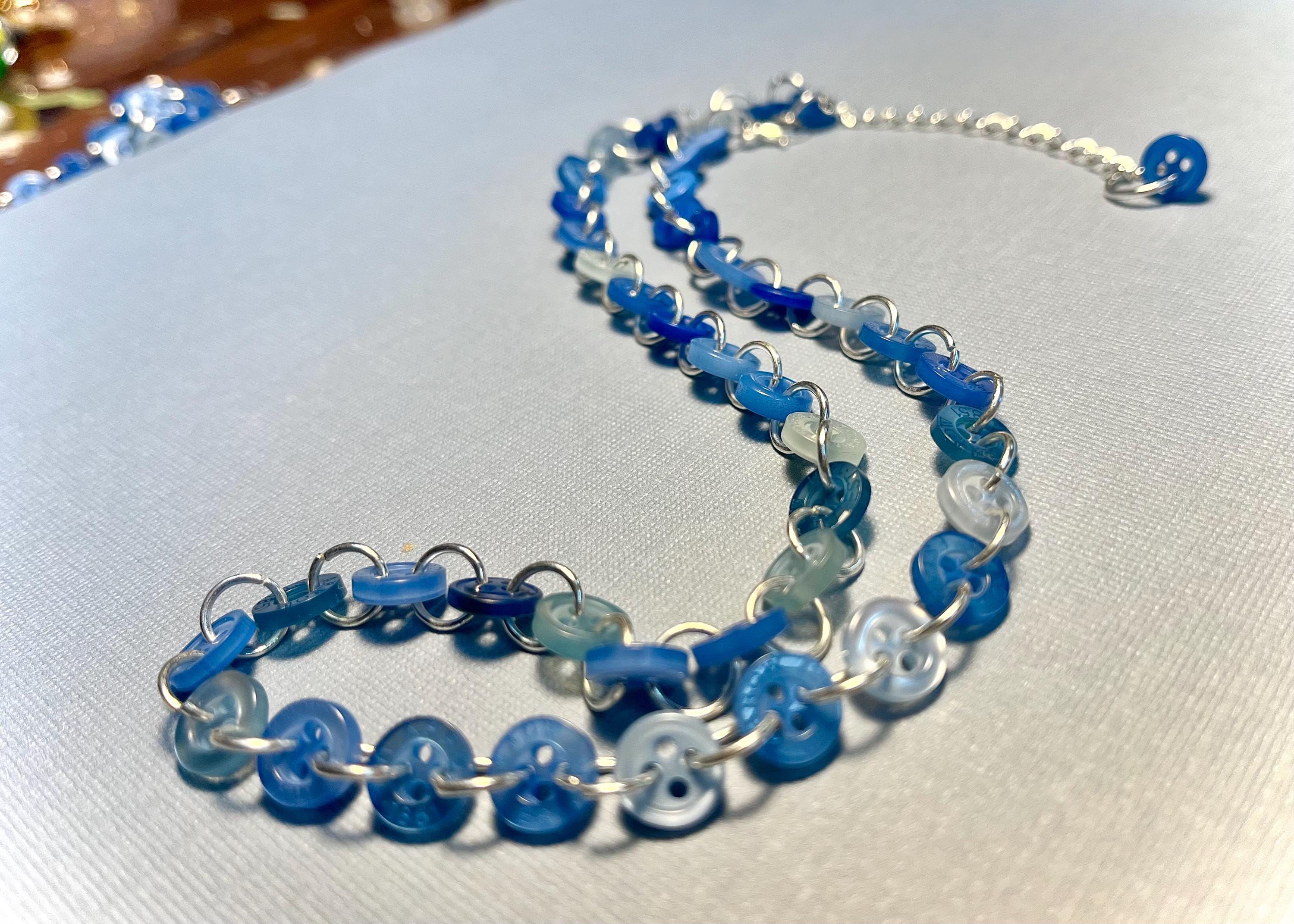 Button Necklace - Etsy UK