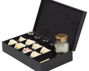 Luxus Kunstleder Aufbewahrungsbox mit Deckel - Individuell anpassbarer Mehrzweck-Organizer für Hotel & Büro
