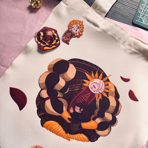 Totebag Esquié - Clair Obscur - Expédition 33 - 2 stickers offert - fanart - fabriqué en France - sac geek - esquie et Maelle
