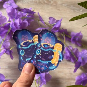 Adesivo Monster Hunter - Palico Rompopolo - cute fan art - mignon sticker chat - inspirado em MH - adesivo fosco ou holográfico