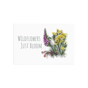 Cartes postales d'art Dessinées à la main Motif de pleine conscience Fleurs sauvages