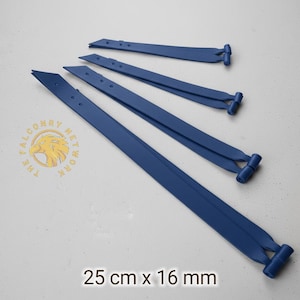 Falconry jesses in various colors (size 25 cm x 16 mm) (blue colored)