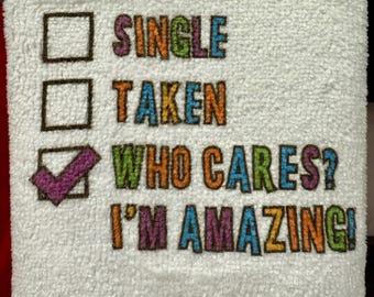 Galentine's Microfiber Towel, Funny Bathroom Decor