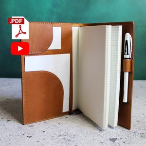 A5 Leather Notebook cover PDF PATTERN -DIY Leather A5 Notebook -Notebook Cover Pdf -Leather Template -Leather Pattern -Pdf Leather Cover