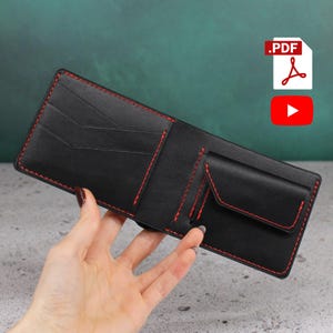 Billetera con monedero -Billetera plegable -Vídeo tutorial -Patrón PDF -Patrón de cuero -DIY -Patrón digital - Monedero