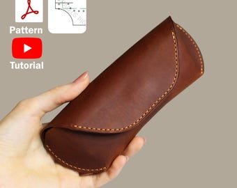 Leather Glasses Case Pattern /Sunglass and Reading Glasses Sleeve /A4/Letter /PDF /DIY /Tutorial Video