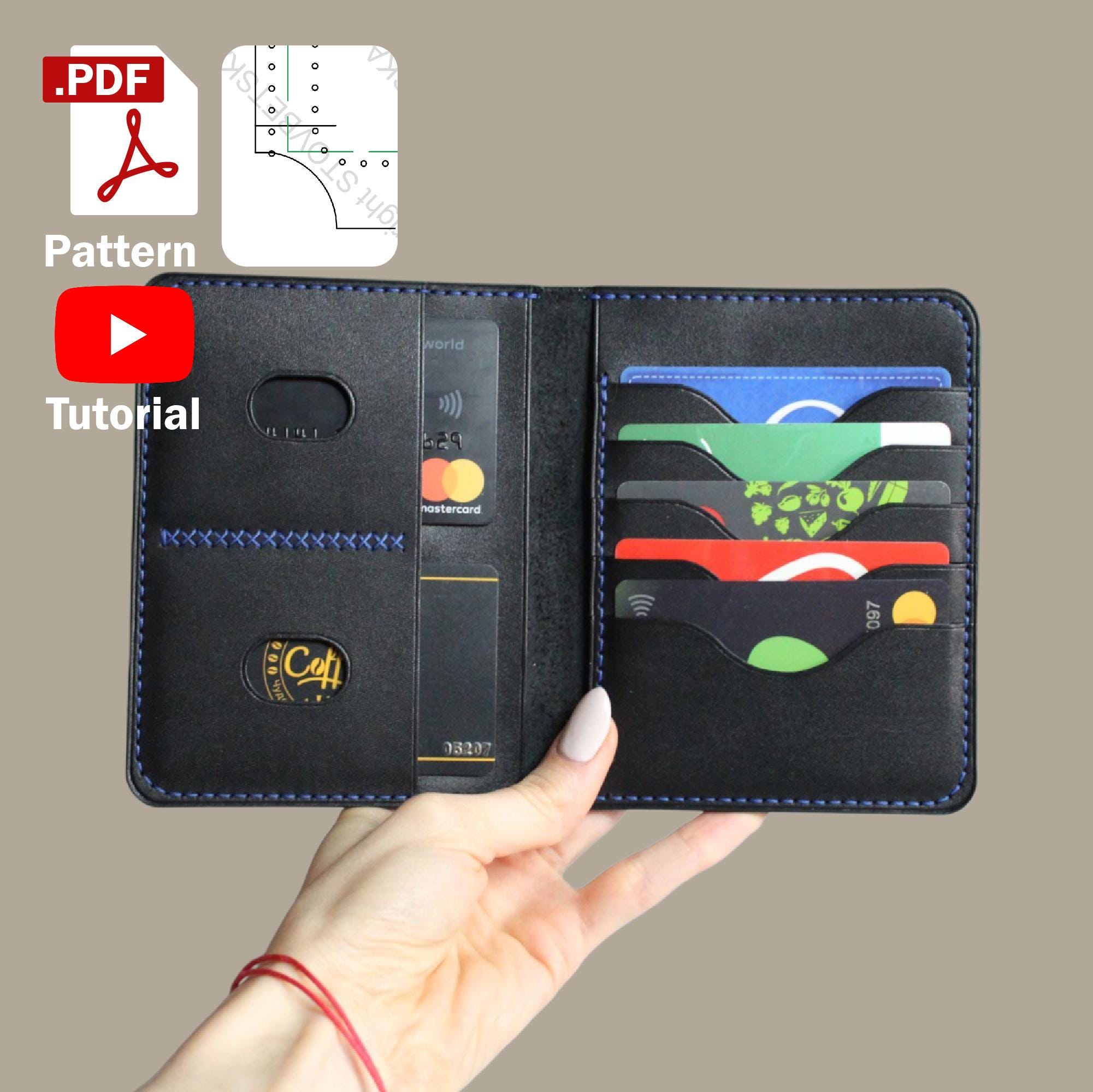 Leather Card Holder Wallet Pattern /leather Card Holder Template /A4 ...