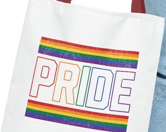 Rainbow Pride Tote Bag: LGBTQIA+ Equality Market Bag