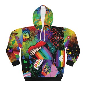 Pride Hoodie, LGBTQ Sweatshirt, Regenbogen Pullover, Gay Pride Bekleidung, Queer Fashion Statement
