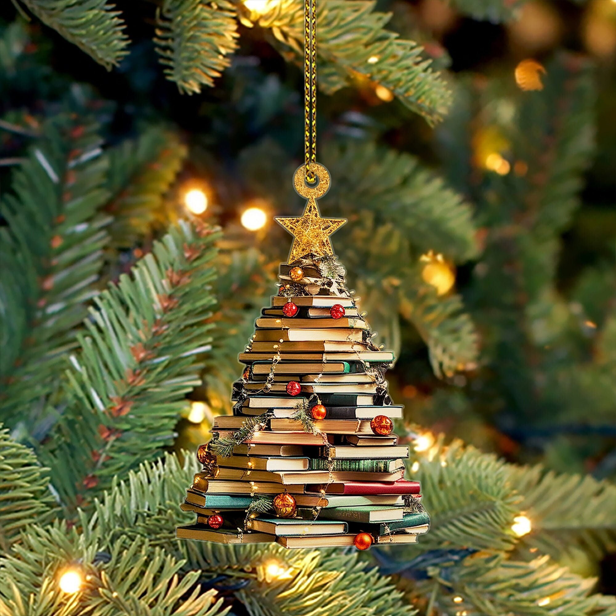 Book Christmas Ornaments 