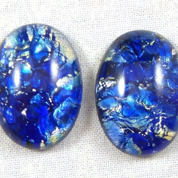 Mare blu vetro Opal Cabochon ovale 18 X 13 MM