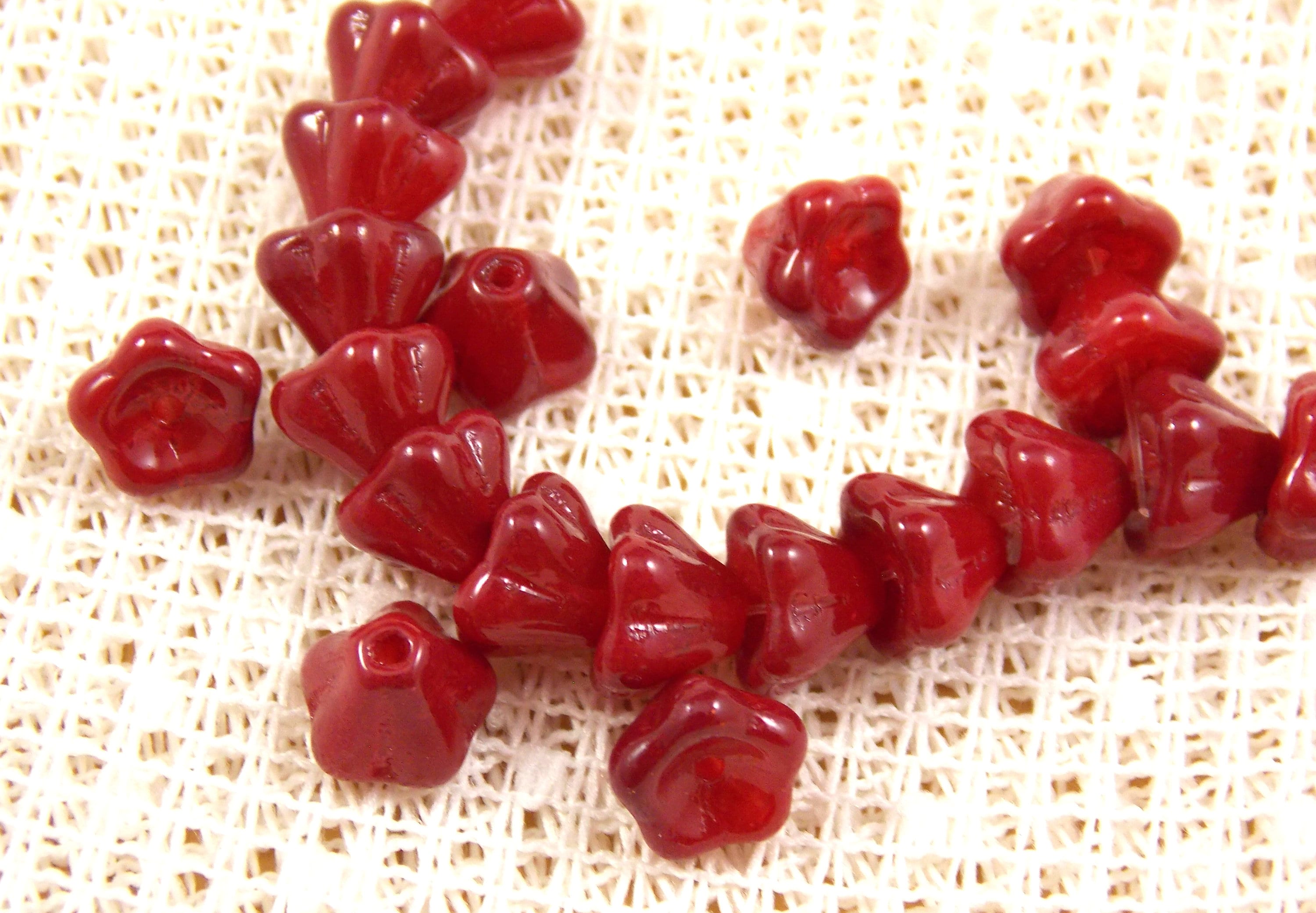 Fuchsia/Lemon 6x4mm 25 Czech Glass Baby Bell Flower Beads Dual Coated Fuchsia/Lemon 6x4mm 25 Czech Glass Baby Bell Flower Beads Dual Coated