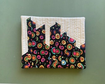 Skyline an Original Art Quilt on Stretched Canvas