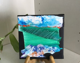 Abstract Art Small Mixed Media Painting
