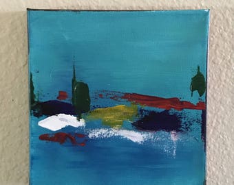 Abstract Original Small  Painting