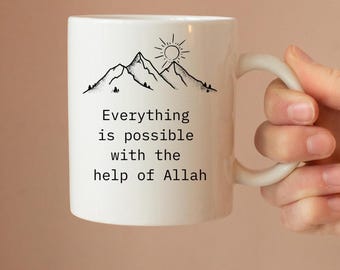 Islamic Reminder Quote Mug- Gifts for Muslim Women Men Friends Mom Coworker -Islamic Mental Health Support-Ramadan Eid Gifts-Motivational