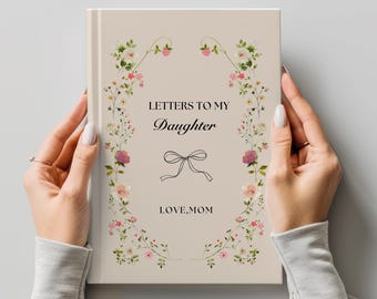 Letters to My Daughter Journal, Custom Name Memory Book, Personalized Floral Keepsake Notebook, Gift for New Mom, Mommy Diary,New Baby Girl