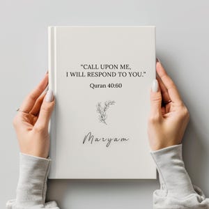 Personalized Muslim Journal,Islamic Prayer,Quran Study, Ramadan Eid Gift,Custom Name Journal, Islamic Gift,Muslimah Planner,Umrah Gift,Hijab