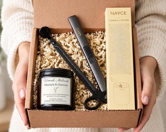 Custom Name Umrah & Hajj Mubarak Gift Set, Personalized Umrah Gift, Hajj Gift for Couple, Islamic Gift Box, Muslim Candle Gift, Ramadan Gift