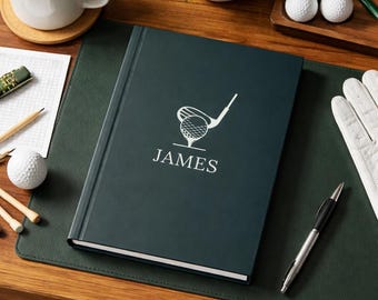 Personalized Golf-Themed Hardcover Journal-Custom Name Golf Gifts For Men-Him-Her-Friends-Coach-Women-Groom-Boss-Golf Club-Golf-Mom&Dad-Old