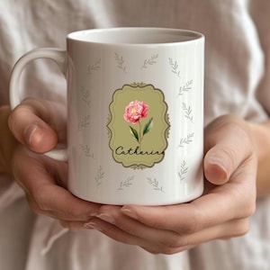 Personalized Name Ceramic Mug, Custom Coffee Cup, Personalized Tea Mug, Customized Name Drinkware, Gift for Coffee Lovers