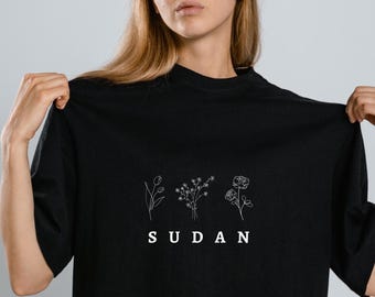 Koszulka unisex Sudan - Jednolity kolor - Odzież aktywisty - Koszulka protestacyjna - Odzież na rzecz praw człowieka - Prezent dla Sudańczyków - Koszulka "Sudan wolny" - Wesprzyj ratowanie Sudanu
