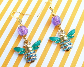 BEE UNIQUE EARRINGS - Whimsical Garden Jewelry