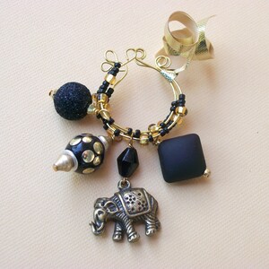 NOMAD wine charms - Boho Barware Set of 4 drink markers for mugs & stemware
