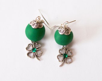 Bit o' Luck Four Leaf Clover Earrings - Lucky Jewelry