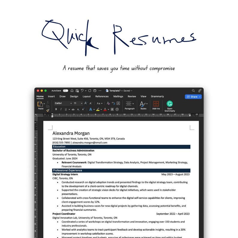 Efficient ATS Resume Template - Il 794xN.6419264541 94h7