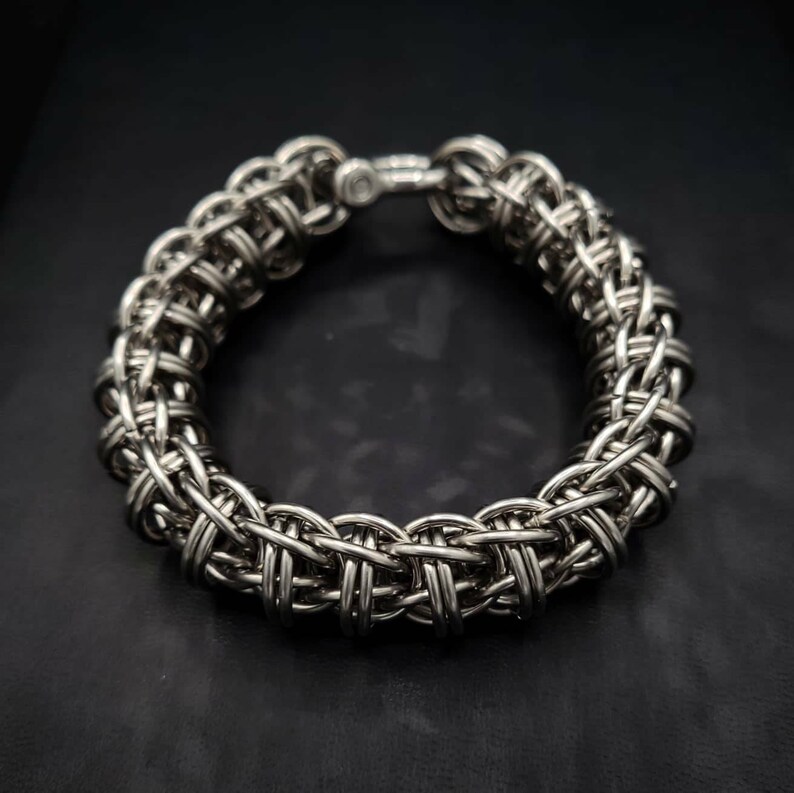 Stainless Steel Fire Wyrm Handmade Chainmaille Bracelet