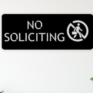 No Soliciting Metal Wall Sign, Property Signage, New House Owner Gift, No Solicitors Decor, Metal House Sign, Outdoor House Private Sign