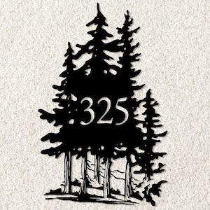 Numero civico in metallo personalizzato, cartello con indirizzo in pino, regalo per il proprietario della cabina, targa con indirizzo per cabina esterna, indirizzo di casa, regalo con indirizzo di fattoria