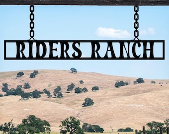 Custom Metal Ranch Sign, Ranch House Gift, Personalized Farm Name Sign for Outdoor Entrance, Durable Steel Ranch Sign, Farmhouse Owner Gift