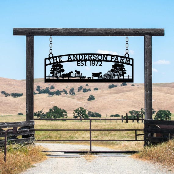 Rustic Gate Signs Wood Farm Gate Signs