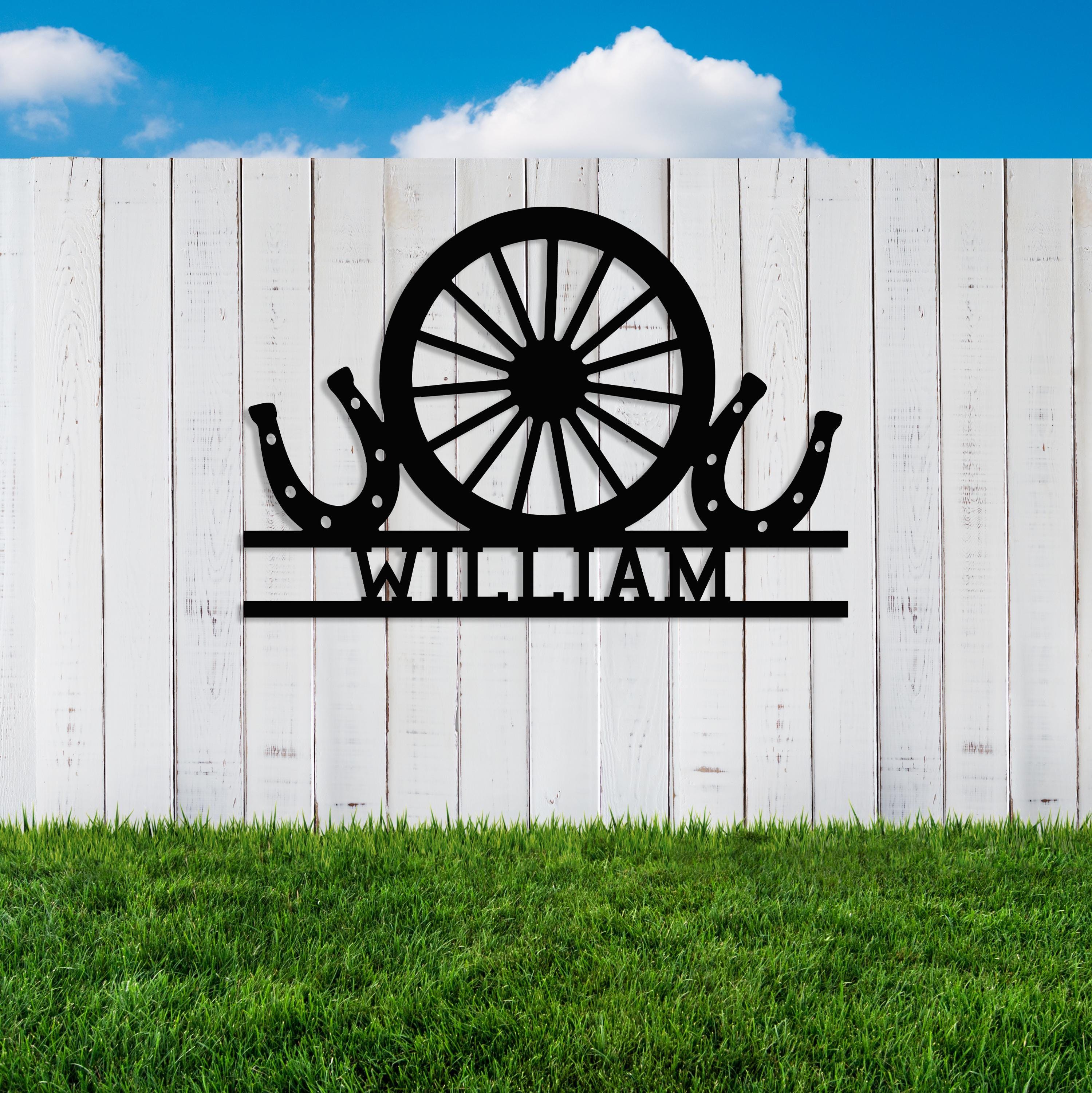 Personalized Horseshoe Metal Wall Art, Equestrians Gift, Custom
